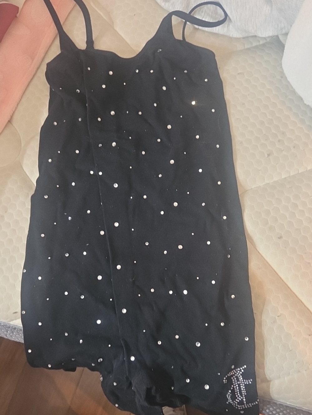 Juicy Couture Rhinestone Romper in Black Size Medium Like New
